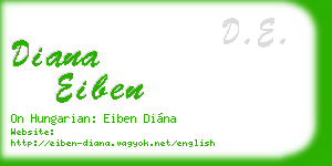 diana eiben business card