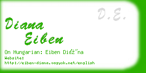 diana eiben business card